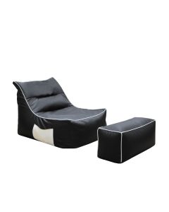 BIG JOE ARMLESS BEAN BAG CHAIR W/ OTTOMAN NC-FOOTSTOOL-FA