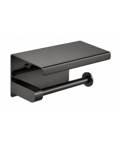 HOUSS TOILET PAPER HOLDER W SHELF SUS304 GUN METAL HSGM-2125