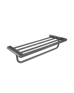 HOUSS 750MM TOWEL RACK W HOOK SUS304 GUN METAL HSGM-2144-30"