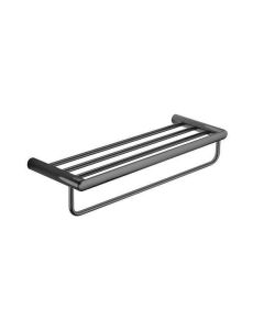 Rigel Brass With Gun Metal Finished Towel Shelf R-TS6910 - GUN