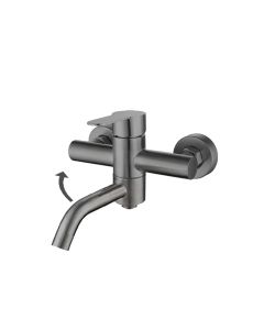ZAFFIRO BATH MIXER SUS304 GUN METAL ZFR PF-5206SS (GM)