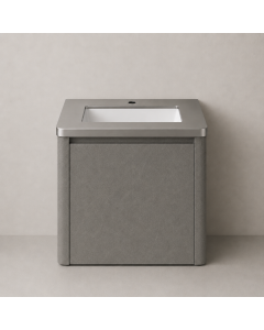 ZAFFIRO BATHROOM VANITY ROUNDED PVC STONE GREY (600*470mm) ZFR-BVR60B02-5