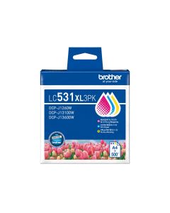 BROTHER COLOUR CARTRIDGE VALUE PACK LC531XL3PK
