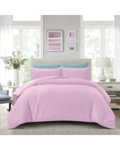 HILLCREST COMFYLUX FITTED SHEET SET SOLID COLOR GREYISH LILAC - K 2F$48