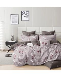 HILLCREST COMFYLUX FITTED SHEET SET PRINTED AMETHYST - SS 2F$38