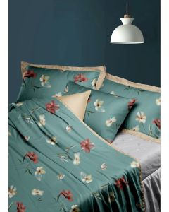 HILLCREST COMFYLUX FITTED SHEET SET PRINTED JADE - S 2F$38
