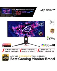 Asus 34" ROG Swift WQHD Curved Tandem RGB QD-OLED Gaming Monitor PG34WCDN