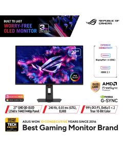 Asus 27" ROG Strix QHD QD-OLED Gaming Monitor XG27AQDMES