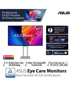 Asus 27" ProArt 27" UHD QD-OLED Professional Monitor PA27UCDMR
