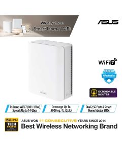 Asus BE14000 ZenWiFi Tri Band WiFi 7 Mesh WiFi System BT8(W-1-PK)