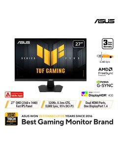 Asus 27" TUF QHD IPS Gaming Monitor VG27AQM5F
