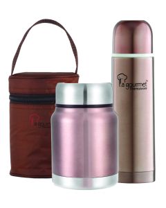 LA GOURMET THERMAL FLASK 0.5L+COOKER POT 0.5L SET LGSA302601