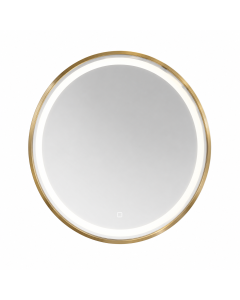 GX FRAME LED MIRROR ALUMINIUM ROUND GOLD GLC RD60A281IS-HSLED(GD)