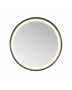 GX FRAME LED MIRROR ALUMINIUM ROUND BLACK GLC RD60A281IS-HSLED(BK)