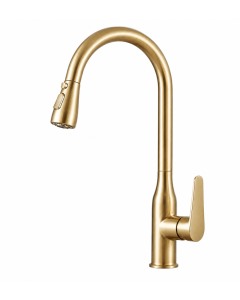 HOUSS PULLOUT KITCHEN MIXER SUS304 BRUSHED GOLD HKF-9626 BG