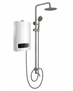 HOUSS RAIN SHOWER W BIB TAP FOR INSTANT HEATER SUS304 SATIN HRS-SS-18-10"
