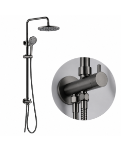 HOUSS RAIN SHOWER FOR INSTANT HEATER SUS304 GUN METAL HRS-GM-19-10"