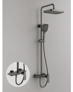 HOUSS RAIN SHOWER 10" BRASS GUN METAL HRS-GM-33-10"