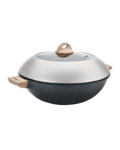 La Gourmet Shogun 36cm Wok W/Glass Lid LGSNGP438218
