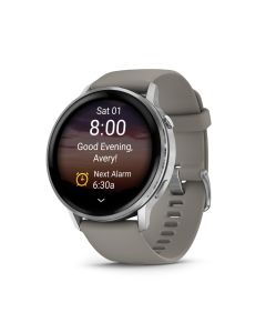 GARMIN VENU 4 SILVER W/ SILVER GRAY SILICONE BAND, 45MM GM-010-03014-41