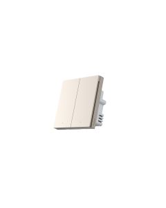AQARA SMART WALL SWITCH H1 PRO (NO-NEUTRAL, DOUBLE ROCKER) GOLD QBKG28LM-GOLD