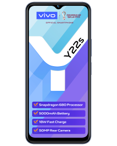 VIVO SMARTPHONE 6.55" Y22S-4G-6+128GB-STARLIT BLUE