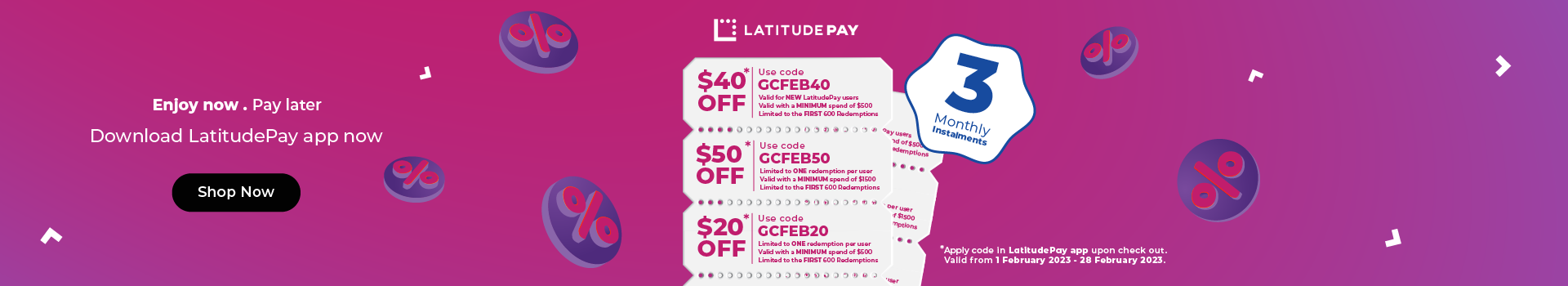 LatitudePay Promotion Feb