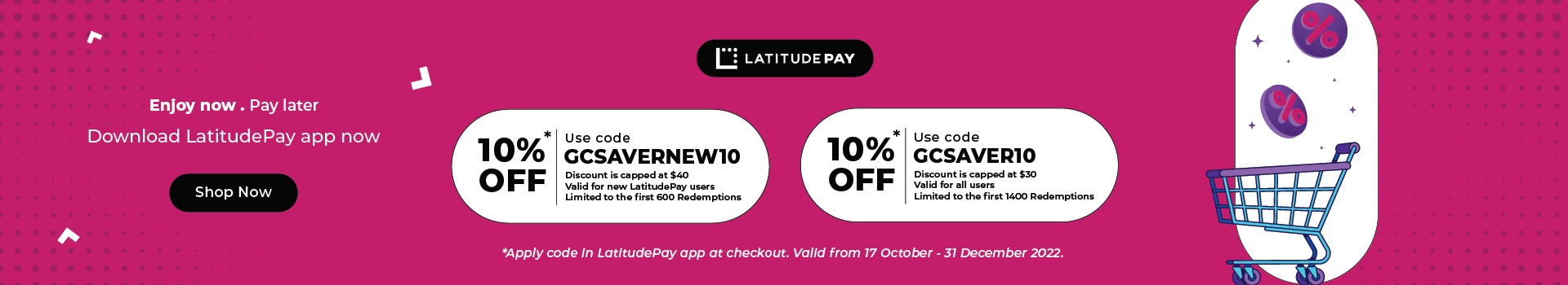 LatitudePay Promotion Oct - Dec