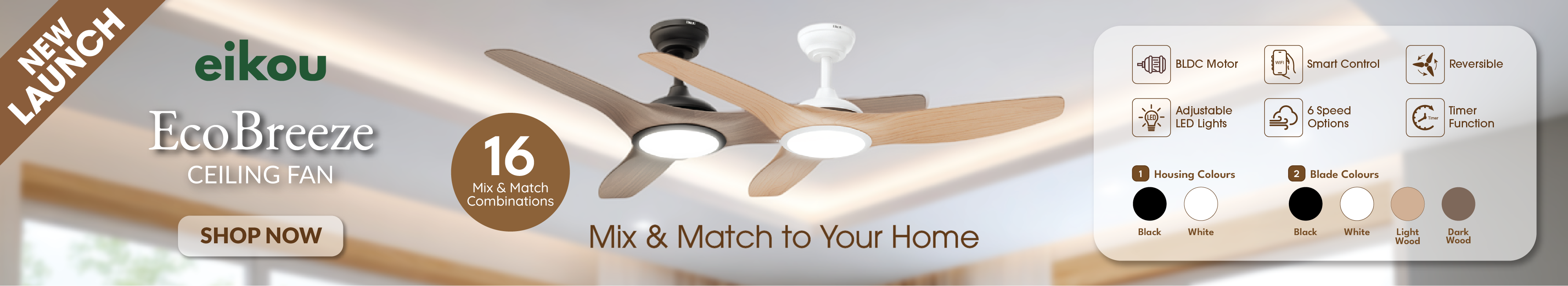 Eikou Ecobreeze Ceiling Fan