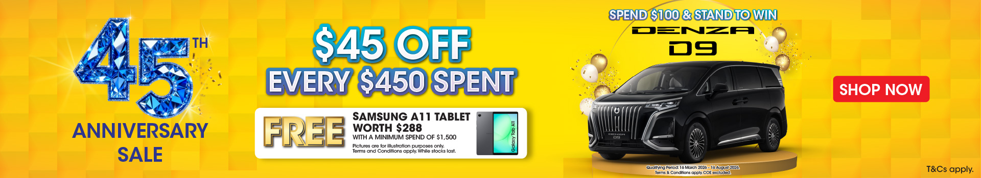 45th Anniversary Sale