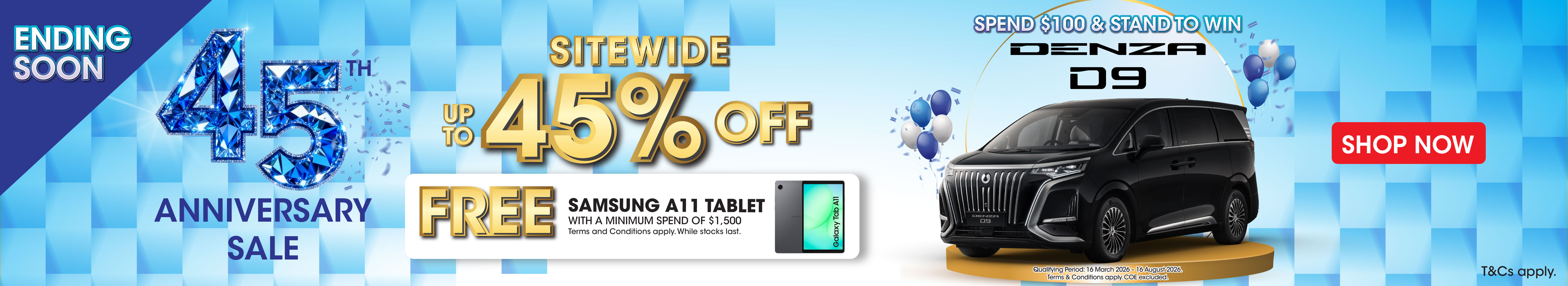 45th Anniversary Sale