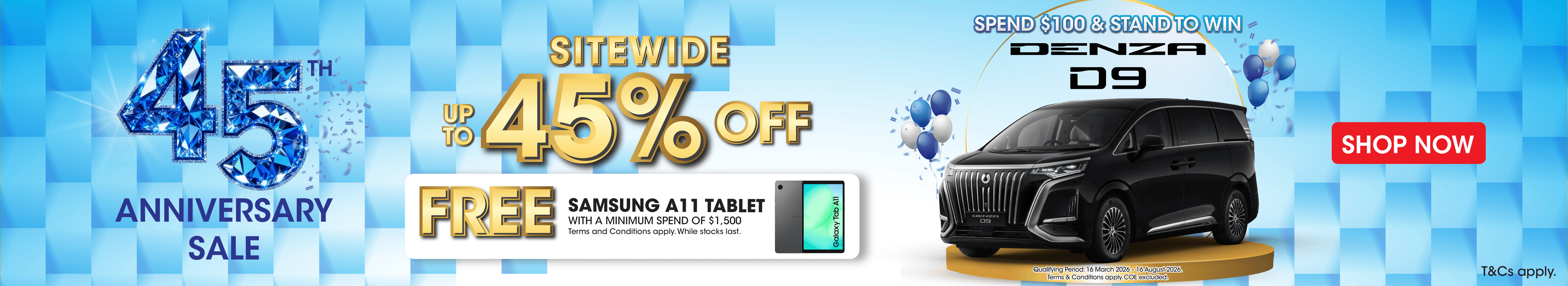 45th Anniversary Sale 