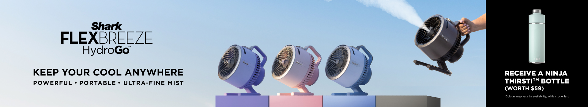 SHARK HYDROGO PORTABLE FAN