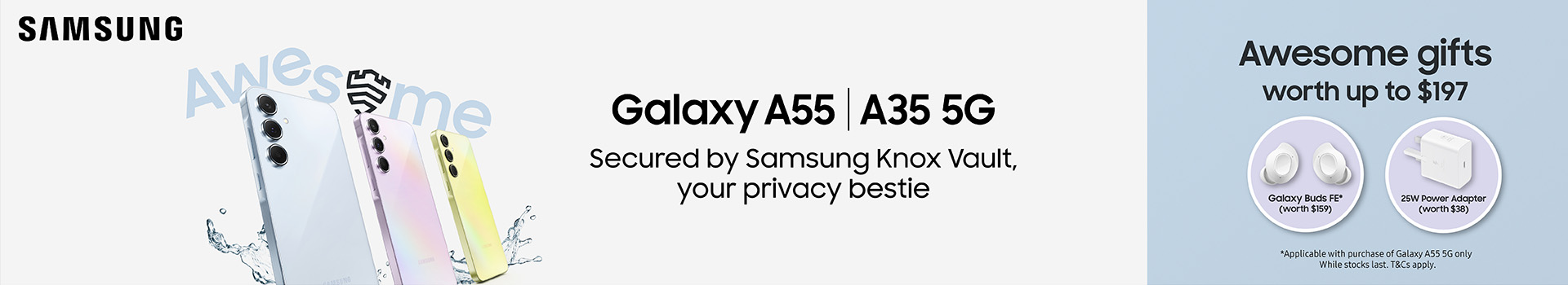 Samsung Galaxy A35 and A55