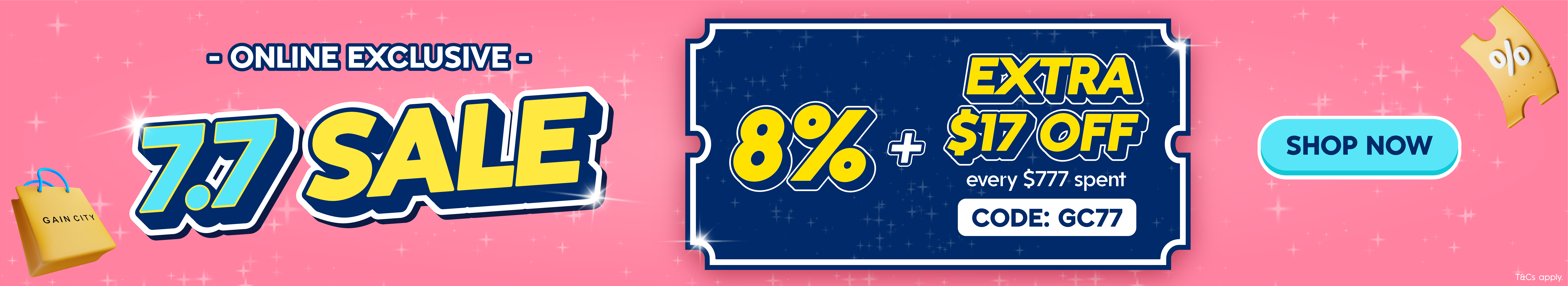 7.7 SALE