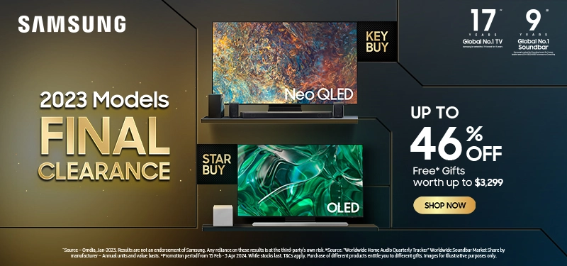 Samsung 2023 TV Models Final Clearance | Free Gifts Worth Up To $3299