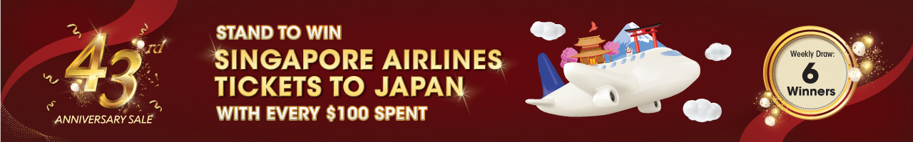 Stand To Win Singapore Airlines Tickets To Japan With Every $100 Spent