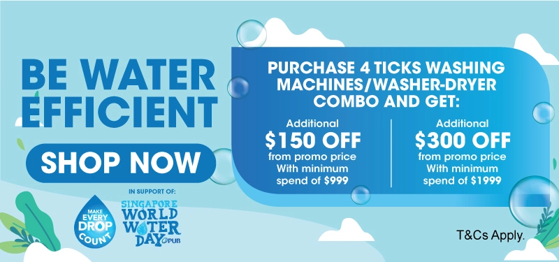 World Water Day Sale | Additional $150 Off With $999 Min Spend | Additional $300 Off With $1999 Min Spend