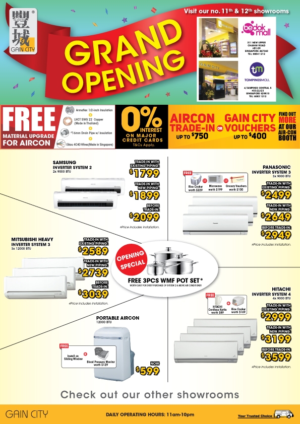 New Store Offer in Tampines and Bedok
